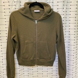 TNA Waffle Crop Zip Up - Size Medium